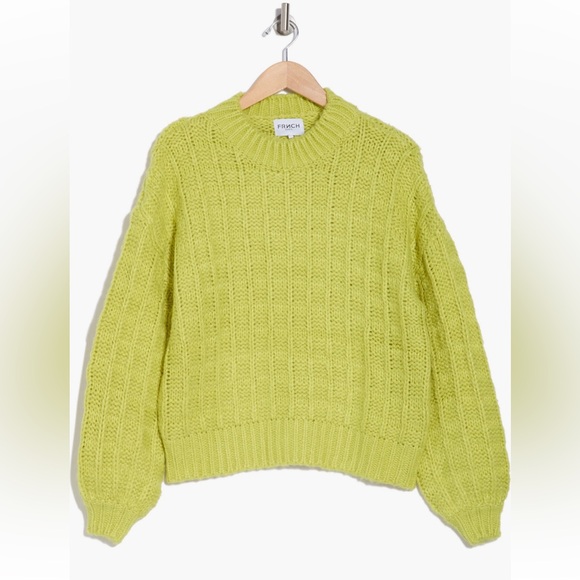 FRNCH NWT CHIARA Oversized Chunky Knit Crewneck Sweater size XS - Picture 8 of 13